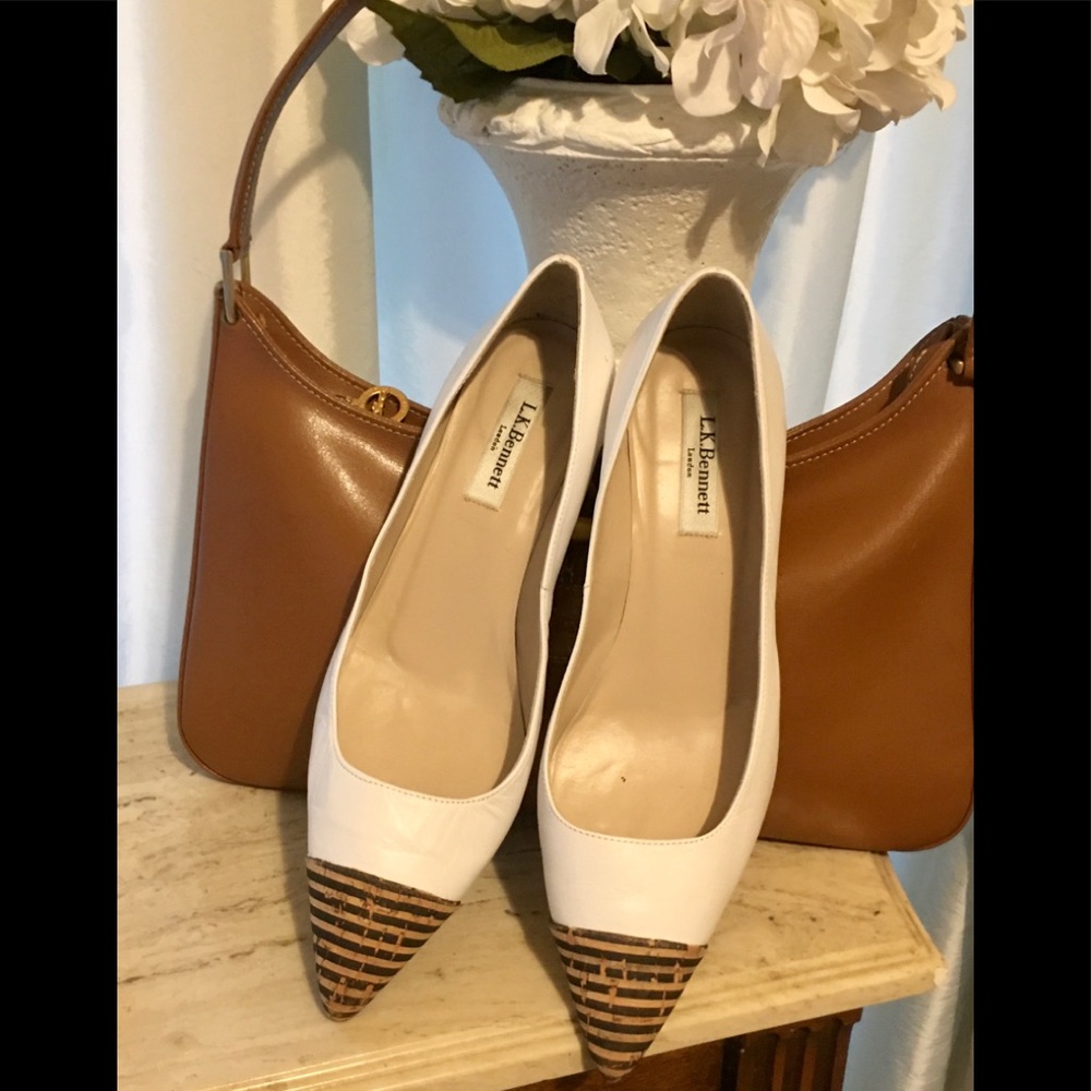 SALE/Lk. Bennett striped Toe Pumps Sz 39/9US